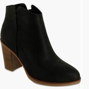 MIA Barbie Block Heel Booties in Black